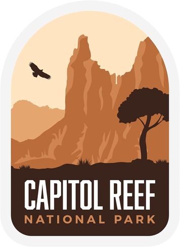 Vagabond Heart Capitol Reef National Park Sticker - Weatherproof Vinyl Souvenir Decal in Kuwait