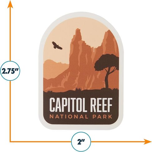 Vagabond Heart Capitol Reef National Park Sticker - Weatherproof Vinyl Souvenir Decal in Kuwait