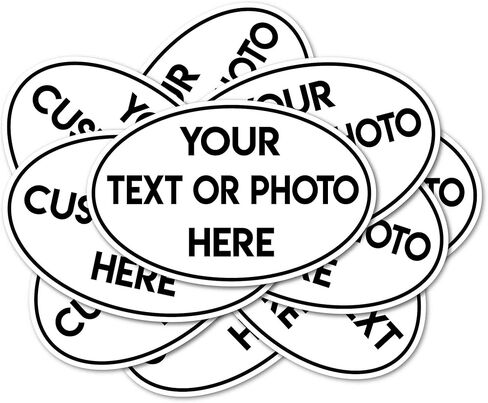 Design Your Own Custom Decal Bumper Sticker Weatherproof for Laptop, RV, Cars, Trucks, Phones, Boats, Tumblers, Helmets, ATV, Bottles, and Vehicles (4"x6" Oval) in Kuwait