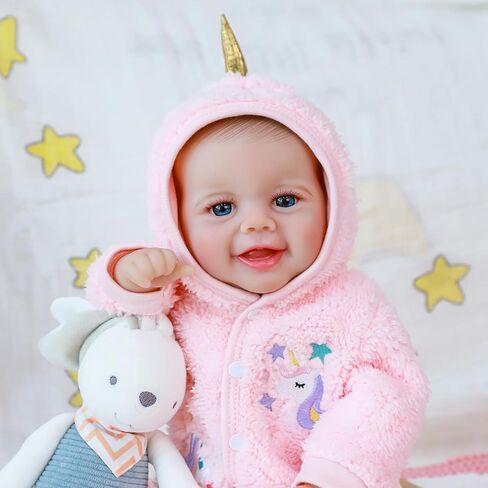 SCOM Baby Doll Girl, 18 inch Realistic Soft Body Baby Doll Real Life Cute Baby with Accessories for 3+ Year Old Gifts in Saudi Arabia
