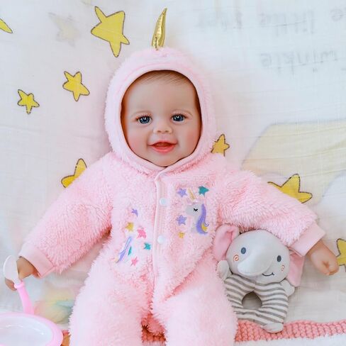 SCOM Baby Doll Girl, 18 inch Realistic Soft Body Baby Doll Real Life Cute Baby with Accessories for 3+ Year Old Gifts in Saudi Arabia