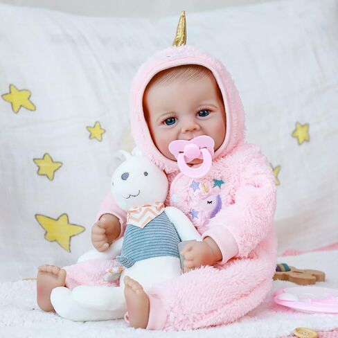 SCOM Baby Doll Girl, 18 inch Realistic Soft Body Baby Doll Real Life Cute Baby with Accessories for 3+ Year Old Gifts in Saudi Arabia