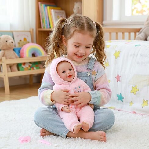 SCOM Baby Doll Girl, 18 inch Realistic Soft Body Baby Doll Real Life Cute Baby with Accessories for 3+ Year Old Gifts in Saudi Arabia