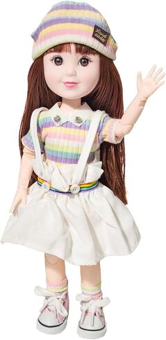 12 Inch BJD Fashion Girl Doll, 15 Movable Joints, Exquisite Hair and Trendy Casual Outfits (Casual wear-Pink) in Saudi Arabia