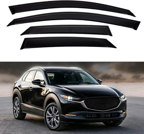 Window Visors Compatible with 2020 2021 2022 2023 2024 2025 Mazda CX-30, Rain Guards Sun Shields Window Deflector, Tape-On Style, 4PCS in Saudi Arabia