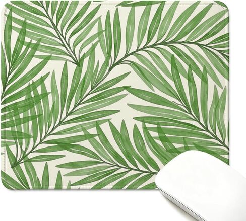 Green Monstera Leaf Botanical Mouse Pad, Tropical Fern Botanical Desk Mat, Small Aesthetic Minimalist Plant Mousepad for Women Girls Home Office Decor, 9.5x7.9 Inch in Saudi Arabia