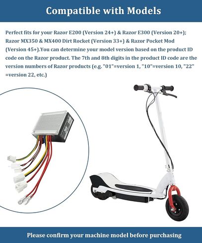 4 Wire Throttle Connector -7 Connectors-24V Controller Fits for Razor E200 V24+, E300 V20+, MX350 V33+, Pocket Mod V45+ Replaces W13113601015 ZK2430-D-FS-ROHS in Saudi Arabia
