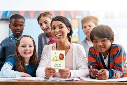 Teacher Appreciation Cards with Envelopes - 12 Pack Thank You Teacher Cards, Cute Thank You Notes from Students, Teachers Appreciation Gift Cards for Teacher's Day, End of Year Gifts in Saudi Arabia