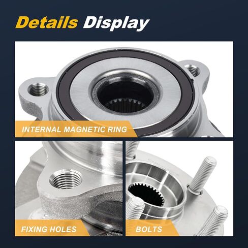 2-Pack 513258 Front Wheel Bearing and Hub Assembly, Fit for Toyota RAV4 2006-2012 V6 3.5L, RAV4 2013-2018, Mirai 2016-2019, for Scion tC 2011-2016, Non-ABS, with 5 Lugs, Replace# BR930614 in Saudi Arabia