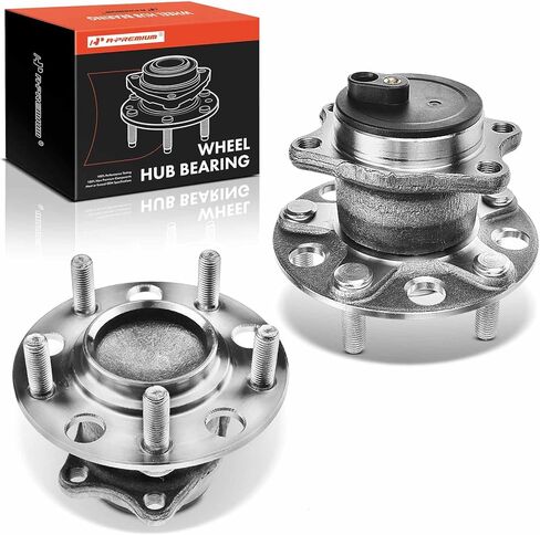 A-Premium 2 x Rear Wheel Bearing and Hub Assembly with 5-Lug Compatible with Mitsubishi Lancer 2008-2009, FWD Only in Kuwait