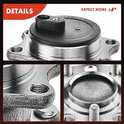 A-Premium 2 x Rear Wheel Bearing and Hub Assembly with 5-Lug Compatible with Mitsubishi Lancer 2008-2009, FWD Only in Kuwait