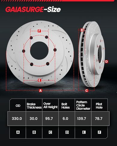 Brake Pads and Rotors Kit Rear Brake Kit Compatible with 2001-2006 Chevy Silverado 1500, 2000-2006 Tahoe, Automotive Replacement Brake Kits 55067 D834-7707 Geomet Brakes and Rotors in Kuwait
