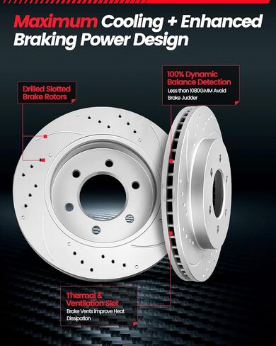 Brake Pads and Rotors Kit Rear Brake Kit Compatible with 2001-2006 Chevy Silverado 1500, 2000-2006 Tahoe, Automotive Replacement Brake Kits 55067 D834-7707 Geomet Brakes and Rotors in Kuwait