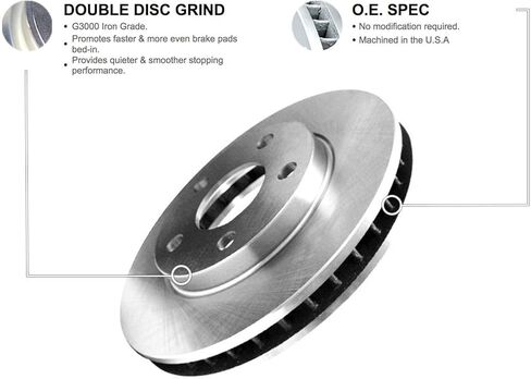 R1 Concepts Front and Rear Brakes and Rotors| Hardware Included| Front and Rear Ceramic Brake Pads and Rotors Kit| Fits 2006-2010 Chevrolet Impala, 2006-2007 Chevrolet Monte Carlo in Kuwait