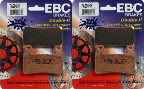 وسادات الفرامل الأمامية EBC الملبدة مزدوجة H (مجموعتان) لكلا الفرجار 2001-2006 Honda CBR600F F4I F4FA296HH in Kuwait