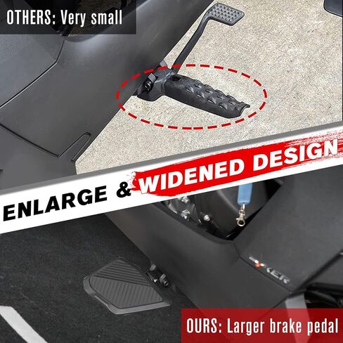 A & UTV PRO Extended Larger Footrest Pedal for Can-Am Ryker All Models, Wider Design Brake Foot Rest Peg Broaden Driver Board Footboards Accessories, 2PCS in Kuwait