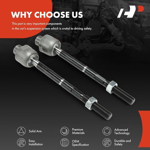 A-Premium 2 x Front Inner Tie Rod Ends, Compatible with Dodge Durango 2000-2003, Dakota 2000-2004, 4WD in Kuwait