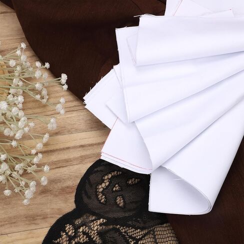 12pcs White Embroidery Fabric, 4 Sizes Embroidery Cloth Fabric Squares Craft for Beginner Needlework Cross Stitch in Kuwait