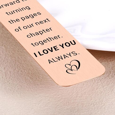 7 Year Anniversary Copper Gifts for Him Her, Copper Gifts for 7th Anniversarys, 7th Wedding Anniversary for Wife Husband Couple, 7 Year Coppers Anniversarys Bookmark Gift for 7 Year Couple Women Men in Kuwait