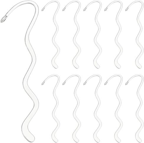 30Pcs Metal Bookmark Hook Alloy Antique Vintage Silver Waved Shape Bookmarks with Loop Beadable Book Marker Findings Hairpin Hook for Book Reading Likes Gift Jewelry Making Charms in Saudi Arabia