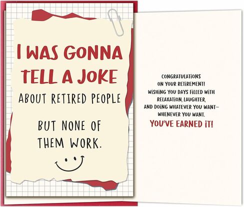 Happy Retirement Card, Happy Retirement Card Gift for Coworker, Boss, Teacher or Family Member, Thoughtful Congratulations Cards for Men or Women Leaving Work in Kuwait