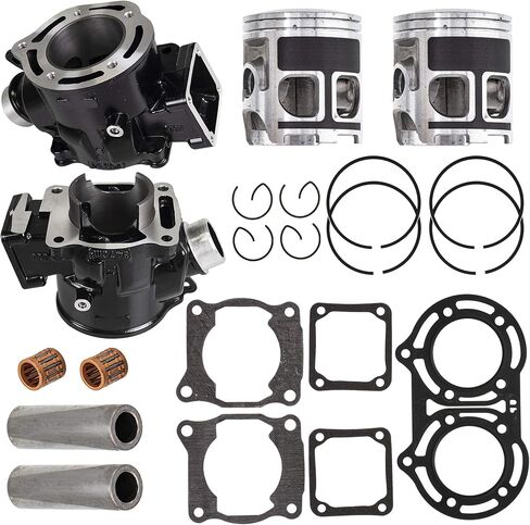 مجموعة حشيات المكبس ذات الأسطوانة الكبيرة من NICHE لـ Yamaha Banshee 350 YFZ350 3GG-11351-02-00 2GU-11181-00-00 (66.5 مم) in Kuwait