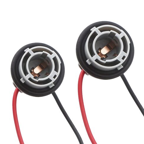 YM E-Bright Stradard 1156 BA15S P21W حامل مقبس لمبة LED، محول مقبس للفرامل/إشارة الانعطاف/مصابيح الإضاءة الخلفية، مقابس تسخير سلكية مسبقًا (حزمة من 2) in Kuwait