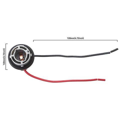 YM E-Bright Stradard 1156 BA15S P21W حامل مقبس لمبة LED، محول مقبس للفرامل/إشارة الانعطاف/مصابيح الإضاءة الخلفية، مقابس تسخير سلكية مسبقًا (حزمة من 2) in Kuwait