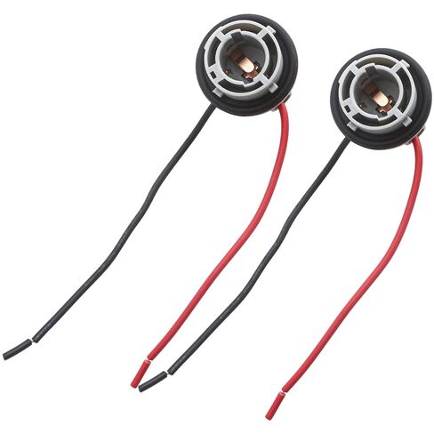 YM E-Bright Stradard 1156 BA15S P21W حامل مقبس لمبة LED، محول مقبس للفرامل/إشارة الانعطاف/مصابيح الإضاءة الخلفية، مقابس تسخير سلكية مسبقًا (حزمة من 2) in Kuwait