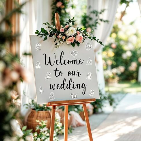 JarThenaAMCS 1008Pcs Wedding Stickers Seal Decals Black Beige Groom and Bride Cupid Ring Cake Flower Adhesive Labels for Wedding Bride Shower Party Favor Supplies, 2 Rolls in Kuwait