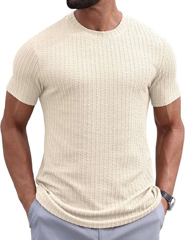 Sailwind Men’s Knit T Shirt Short Sleeve Crewneck Textured Casual Summer Knitted Pullover Tee in Saudi Arabia