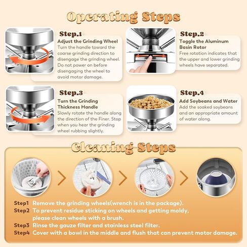 Moongiantgo Commercial Soy Milk Maker, Large Stainless Steel Soybean Milk Maker for Soymilk, Tofu, Efficient Automatic Nut Milk Maker 25KG/H, for Restaurant Business, 110V in Kuwait