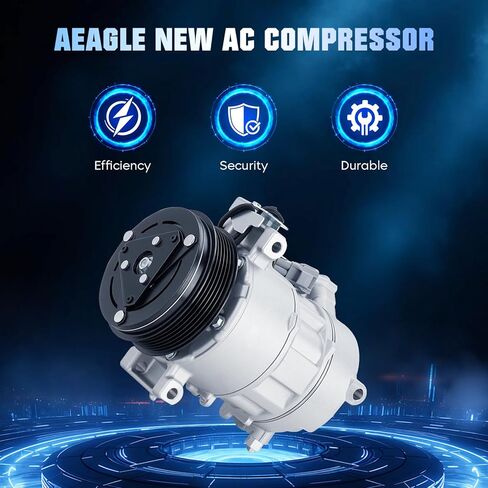 AEagle AC Compressor with Clutch Air Conditioning Fit for 2016-2018 Fiat 500X 1.4L 2.4L, for 2015-2021 Jeep Renegade 2.4L in Kuwait