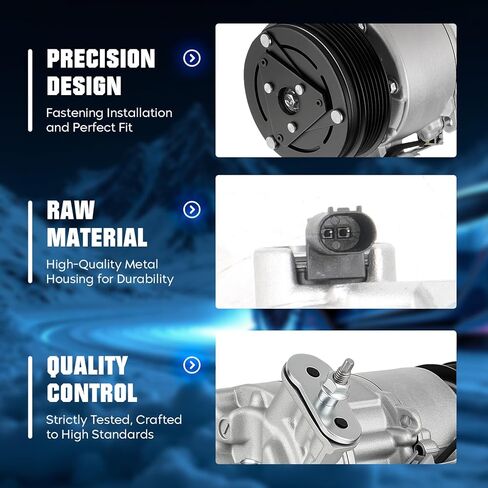 AEagle AC Compressor with Clutch Air Conditioning Fit for 2016-2018 Fiat 500X 1.4L 2.4L, for 2015-2021 Jeep Renegade 2.4L in Kuwait