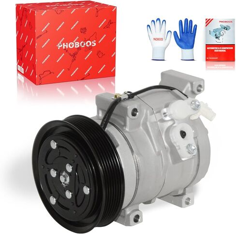 ضاغط تكييف الهواء PHOBOOS مع قابض متوافق مع Scion tC 2005-2006، L4 2.4L، تبريد سريع، ضوضاء منخفضة، سهل التركيب، المرجع. CO11163C in Kuwait