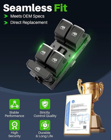 Master Power Window Switch Fits for VW Volkswagen Golf GTI MK7 2014-2017, Front Driver Side Control Windows, Replaces 5GG959857A, 5G0959857C, 5G0959857E in Saudi Arabia