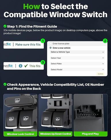 Master Power Window Switch Fits for VW Volkswagen Golf GTI MK7 2014-2017, Front Driver Side Control Windows, Replaces 5GG959857A, 5G0959857C, 5G0959857E in Saudi Arabia