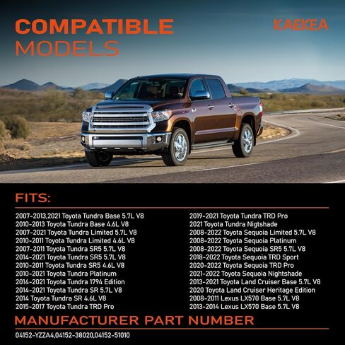 04152-38020 Engine Oil Filter Kit Compatible with Toyota Tundra 2007-2021 Sequoia 2008-2022 Land Cruiser 2013-2021 compatible with Lexus LX570 Base 2008-2014 5.7L V8 Replace 04152-YZZA4 04152-51010 in Saudi Arabia