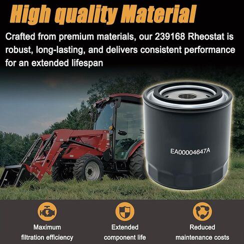 EA00004647A Engine Oil Filter Compatible with TYM T474 T494 T574 Tractors,Branson 3015H 3120 3515 3520 3725 4015 4020 4225 4520 4720 5220H 6530 6640 7845R 8050C Tractors Replace for EA00001160B in Saudi Arabia