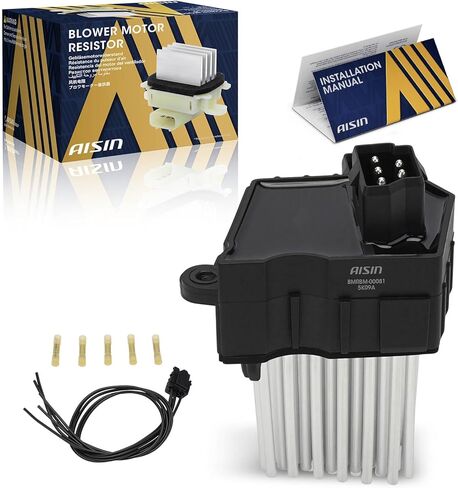 AISIN AFTERMARKET BMRBM-00081 HVAC Blower Motor Resistor Kit - Compatible with BMW 320i, 323i, 325i, 328i, 330i, 323Ci, 325Ci, 325xi, 328Ci, 330Ci, 330xi, M3, 525i, 528i, 530i, 540i, M5, X3, X5 in Kuwait