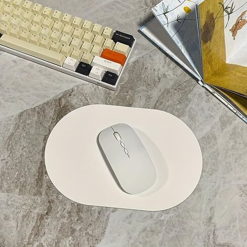 Leather Mouse Mat Desk Pad - Computer Mouse Pad Sleek Solid Design Mousepad Waterproof Perfect for Home Offices, Laptops Blue in Kuwait