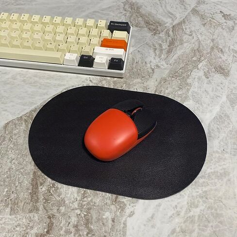 Leather Mouse Mat Desk Pad - Computer Mouse Pad Sleek Solid Design Mousepad Waterproof Perfect for Home Offices, Laptops Blue in Kuwait