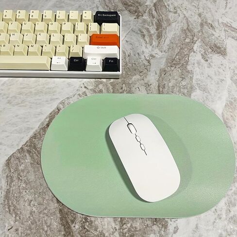 Leather Mouse Mat Desk Pad - Computer Mouse Pad Sleek Solid Design Mousepad Waterproof Perfect for Home Offices, Laptops Blue in Kuwait