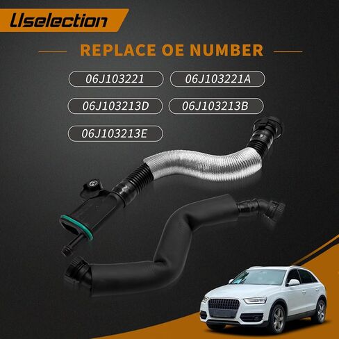 06J103221 Oil Separator Valve Breather Hose Tube Compatible with Beetle Cabrio Passat CC Tiguan A3 Q3 TT Replaceable 06J103221A 06J103213D 06J103213B 06J103213E in Saudi Arabia