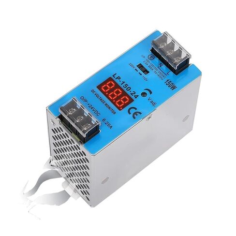 1pcs LP 150W 12V 24V 48V 12.5A 6.25A 3.15A DIN Rail Model AC DC Digital Display Switching Power Supply Single Output(LP-150-24V 6.25A) in Saudi Arabia