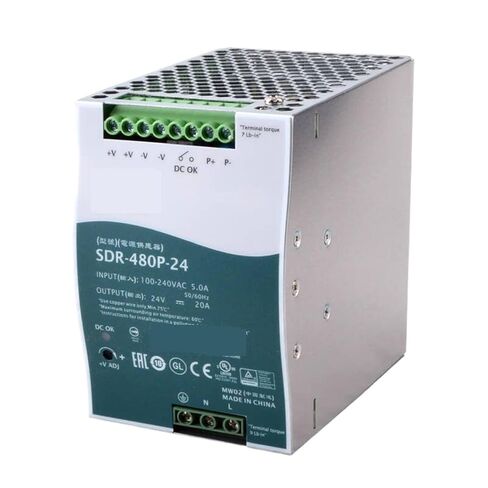 1pcs SDR-480P-24 24V 20A Single Output Industrial DIN Rail with PFC and Parallel Switching Power Supply in Kuwait