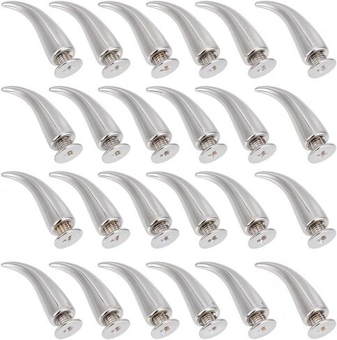 GORGECRAFT 30 Sets 20mm Cat Claw Studs and Spikes Silver Metal Alloy Punk Round Screwback Studs with Screws Leathercraft Decor Horn-Shaped Rivets for Leather Clothing Jackets Shoes DIY Crafts in Kuwait