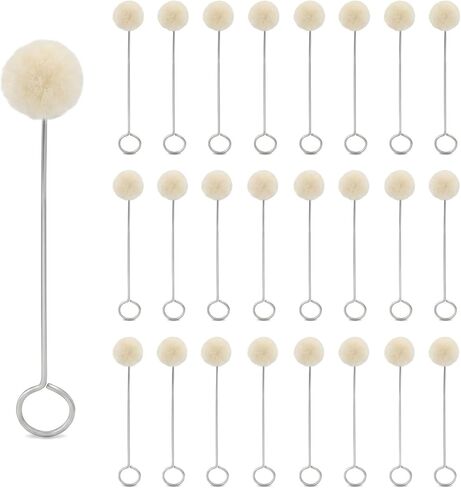 25 Pack Wool Daubers for Leather Dye, Wool Ball Applicators with Metal Handles, Leather Dye Applicator Tool for Edge Paint, Stain, Glue and DIY Craft Projects in Saudi Arabia
