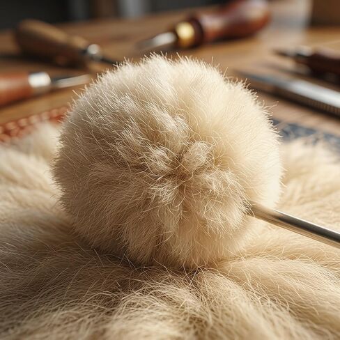 25 Pack Wool Daubers for Leather Dye, Wool Ball Applicators with Metal Handles, Leather Dye Applicator Tool for Edge Paint, Stain, Glue and DIY Craft Projects in Saudi Arabia