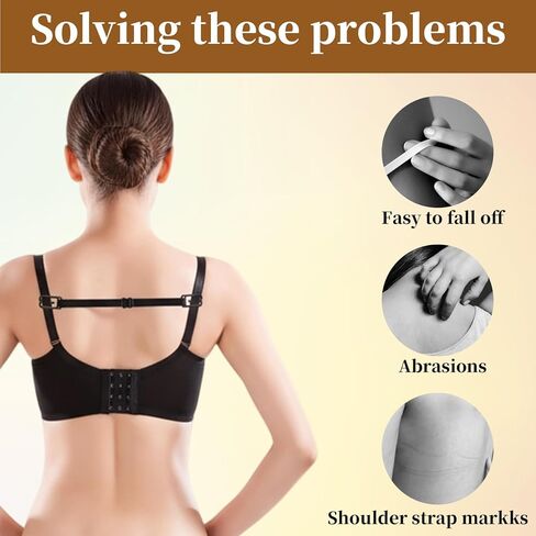 Bra Strap Cushion, Anti Slip Shoulder Pads for Women, Shoulder Pads for Women, Elastic Strap Bra Strap Holder, 18-Piece Set in Black Nude White with Solid and Breathable Designs in Saudi Arabia